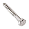 Hex Head Lag Screw (8-18 Stainless)