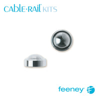  Feeney® CableRail Kits End Cap, Stainless Steel Crown (4 Each) 