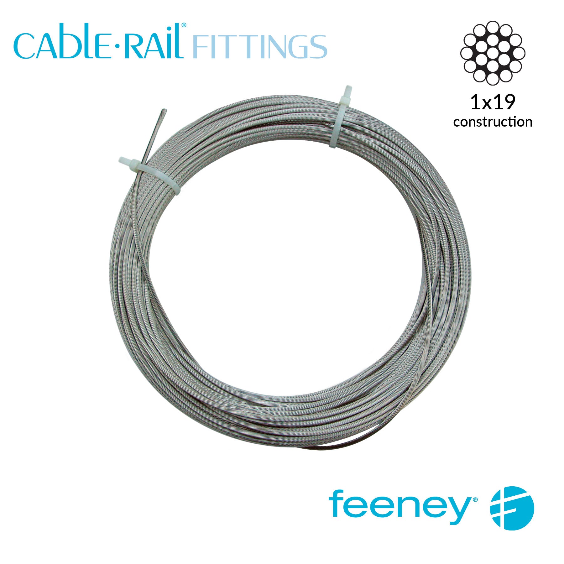  Feeney® CableRail Bulk Cable (100’ Reel of 1/8