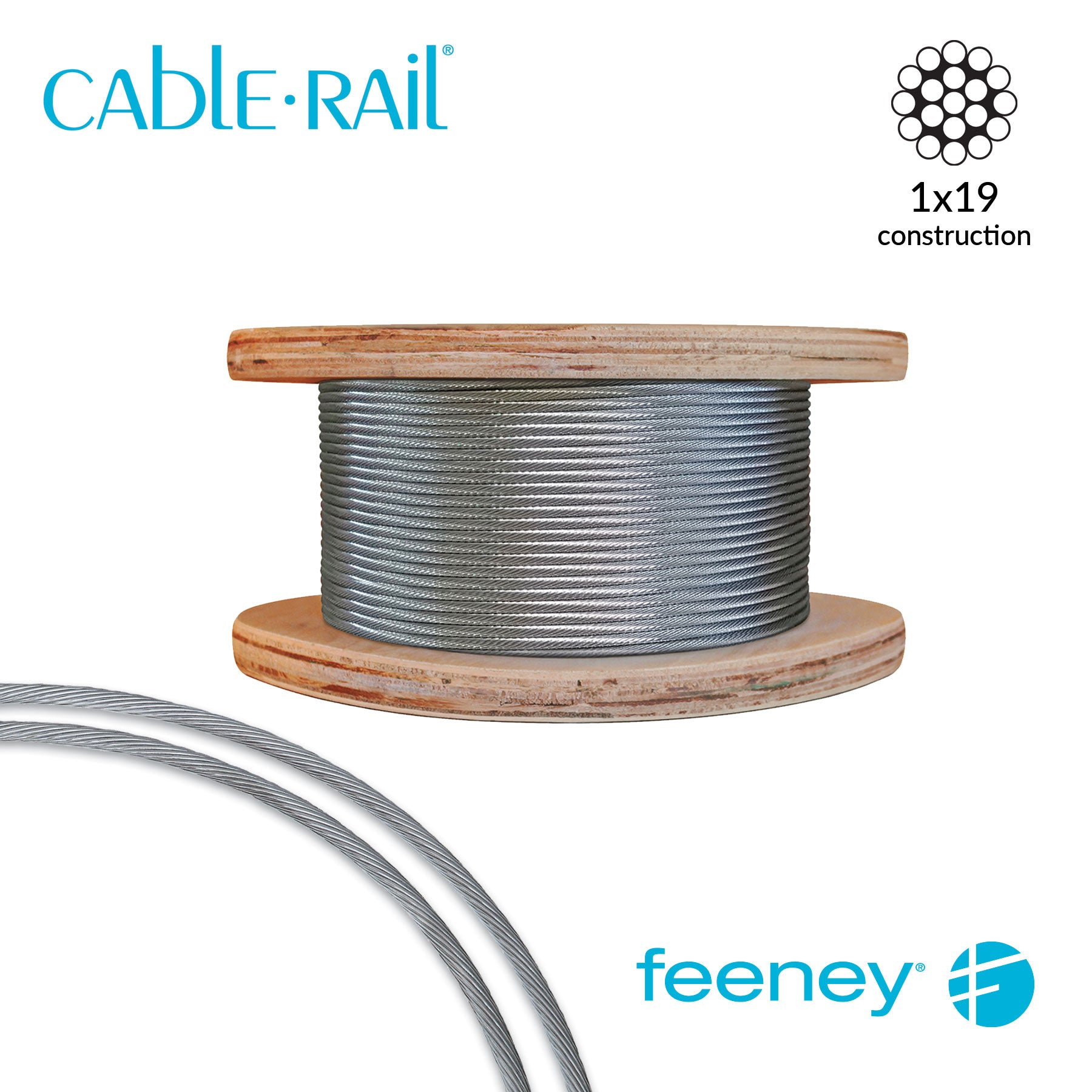  Feeney® CableRail Bulk Cable (250’ Reel of 1/8