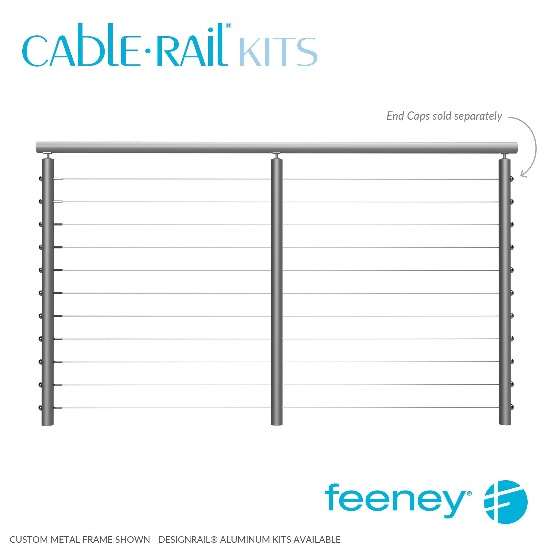  Feeney® DesignRail® Isolation Bushings for Level Intermediate Picket (26 EA) 