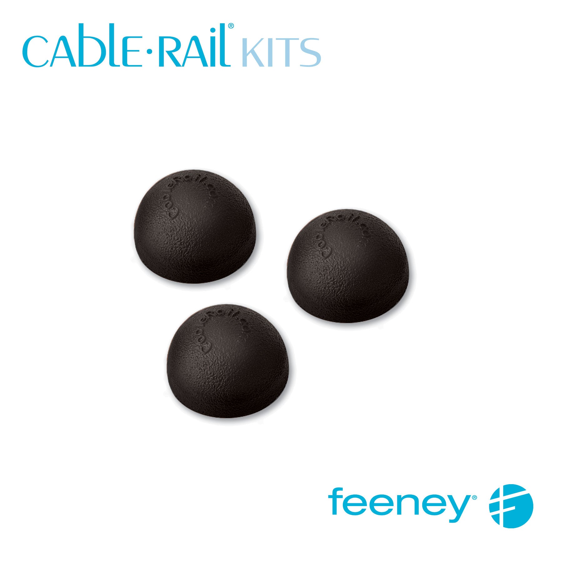  Feeney® CableRail Kits End Cap, Black (10 Each)  