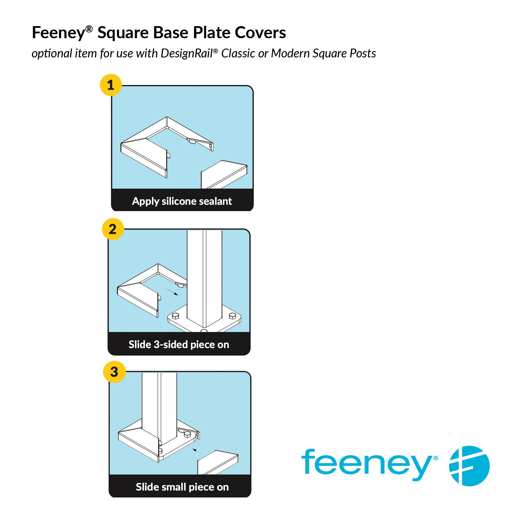  Feeney® DesignRail® Isolation Bushings for Level Single Corner Post (26 EA) 