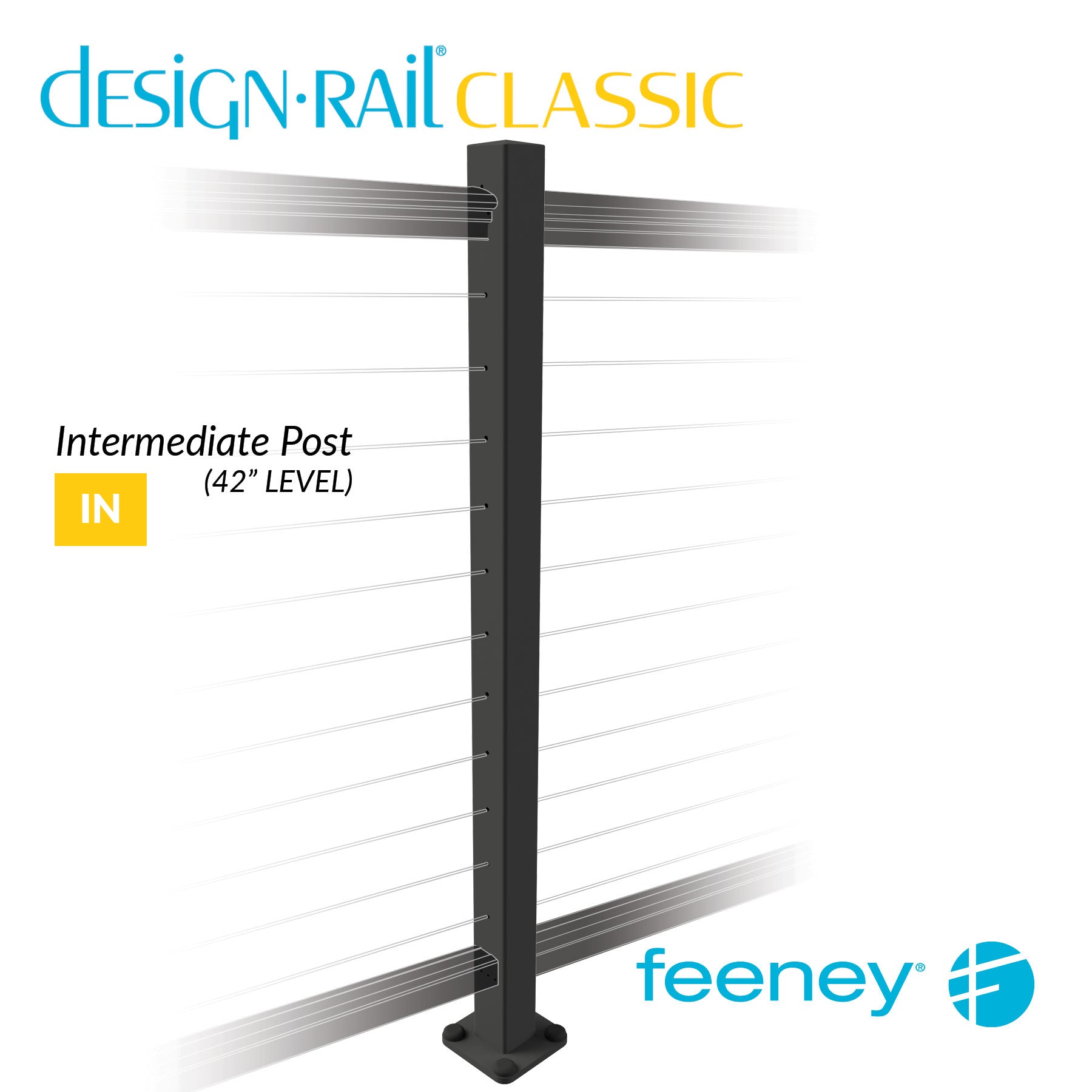  Feeney® DesignRail® Classic Kits Intermediate (Level) Post Kit (42