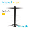  Feeney® DesignRail® Classic Kits (Level) Single Corner Post Kit (36" - Textured Black) 