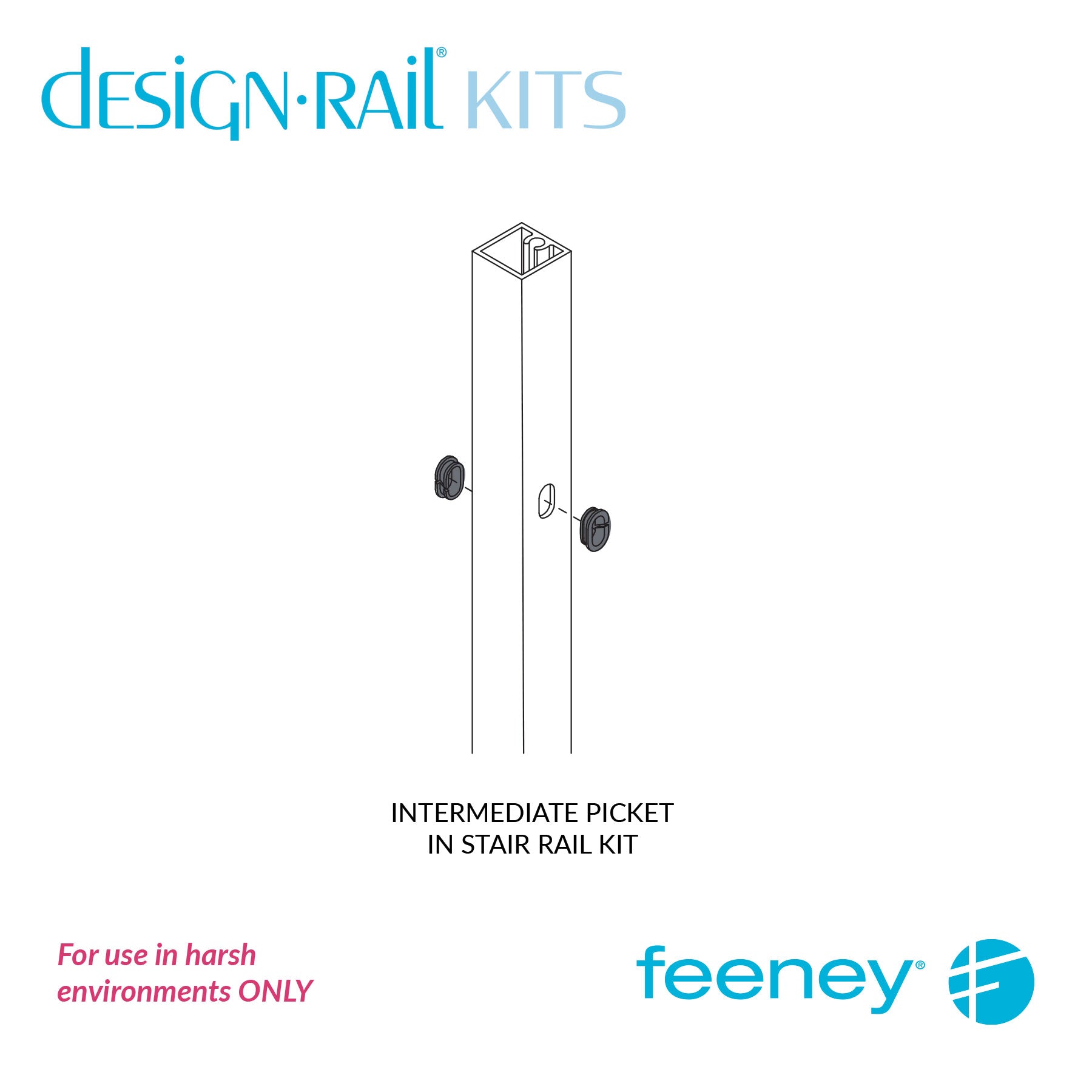   Feeney® CableRail Kits End Cap, Stainless Steel Dome (4 Each) 