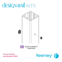   Feeney® CableRail Kits End Cap, Stainless Steel Chamfer (4 Each) 