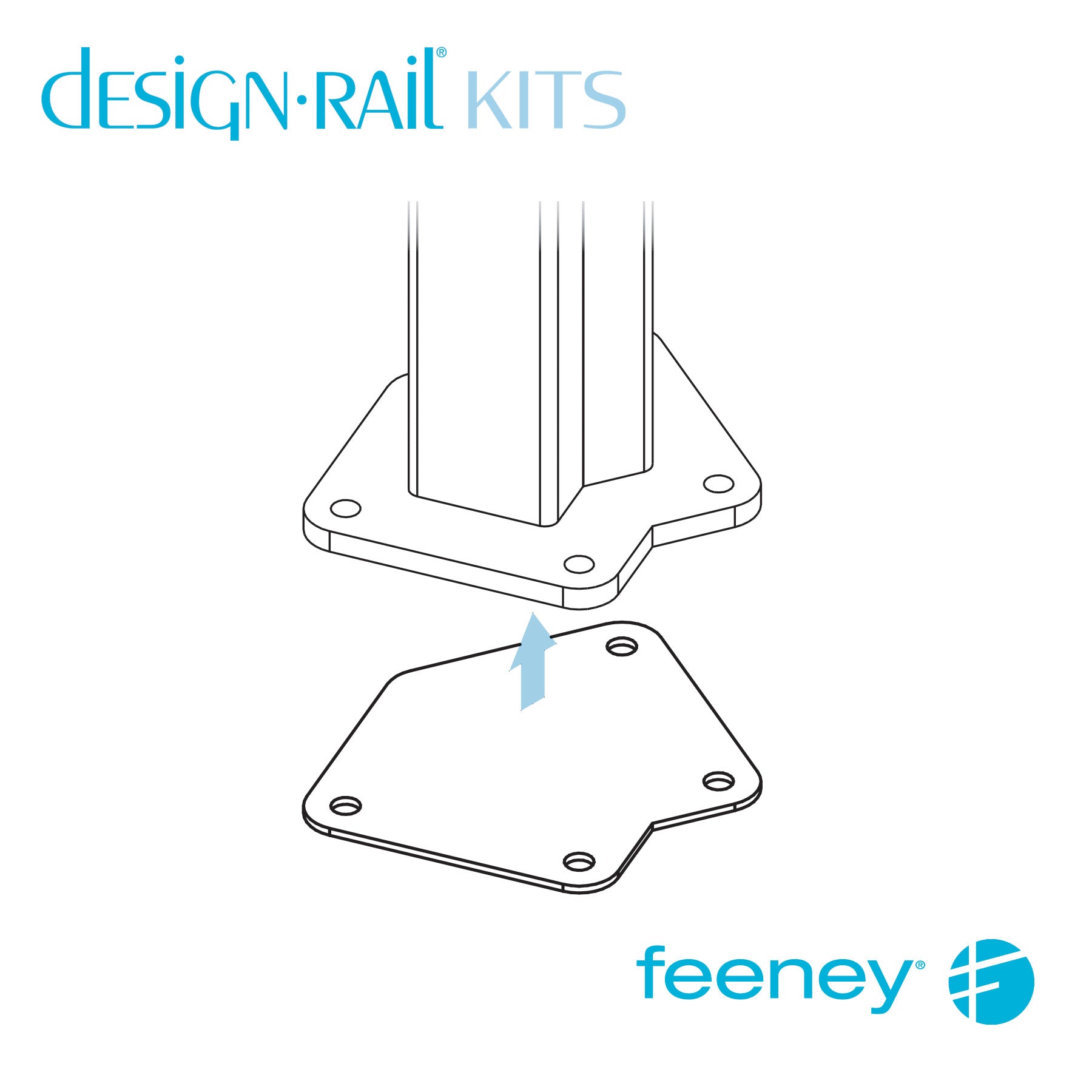  Feeney® DesignRail® Isolation Bushings for Level Quick-Connect Post (26 EA) 