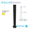  Feeney® DesignRail® Modern Kits (Level) 45-Degree Corner Post Kit (36" - Black) 