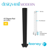  Feeney® DesignRail® Modern Kits (Level) 45-Degree Corner Post Kit (36