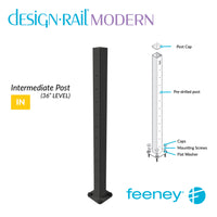  Feeney® DesignRail® Modern Kits Intermediate (Level) Post Kit (36