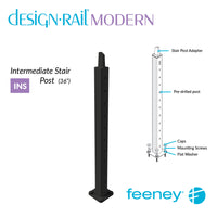  Feeney® DesignRail® Modern Kits Intermediate (Stair) Post Kit (36