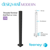  Feeney® DesignRail® Modern Kits Threaded Terminal (Stair) Post Kit (36