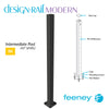  Feeney® DesignRail® Modern Kits Intermediate (Level) Post Kit (42" - Black) 