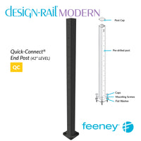  Feeney® DesignRail® Modern Kits Quick-Connect® (Level) Post Kit (42