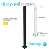  Feeney® DesignRail® Modern Kits Single Corner (Level) Post Kit (42" - Black) 